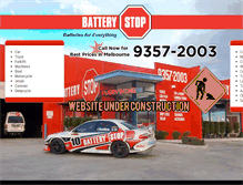 Tablet Screenshot of batterystop.com.au